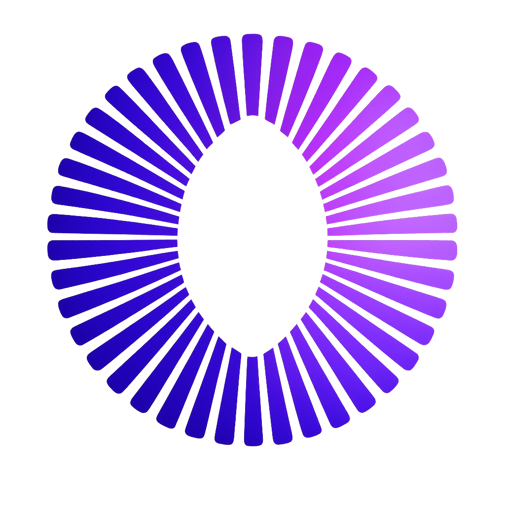 Isotipo circular de PurpleMeans que representa marketing intelligence basado en datos e inteligencia estratégica.